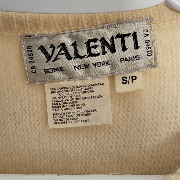 Cream Sweater with Black and Silver Accents - Picture 3 of 3